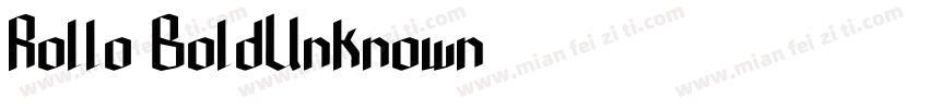 Rollo BoldUnknown字体转换